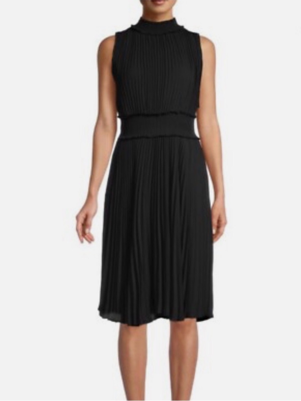 Nanette Lepore Black Accordion Smock Dress Size 12
